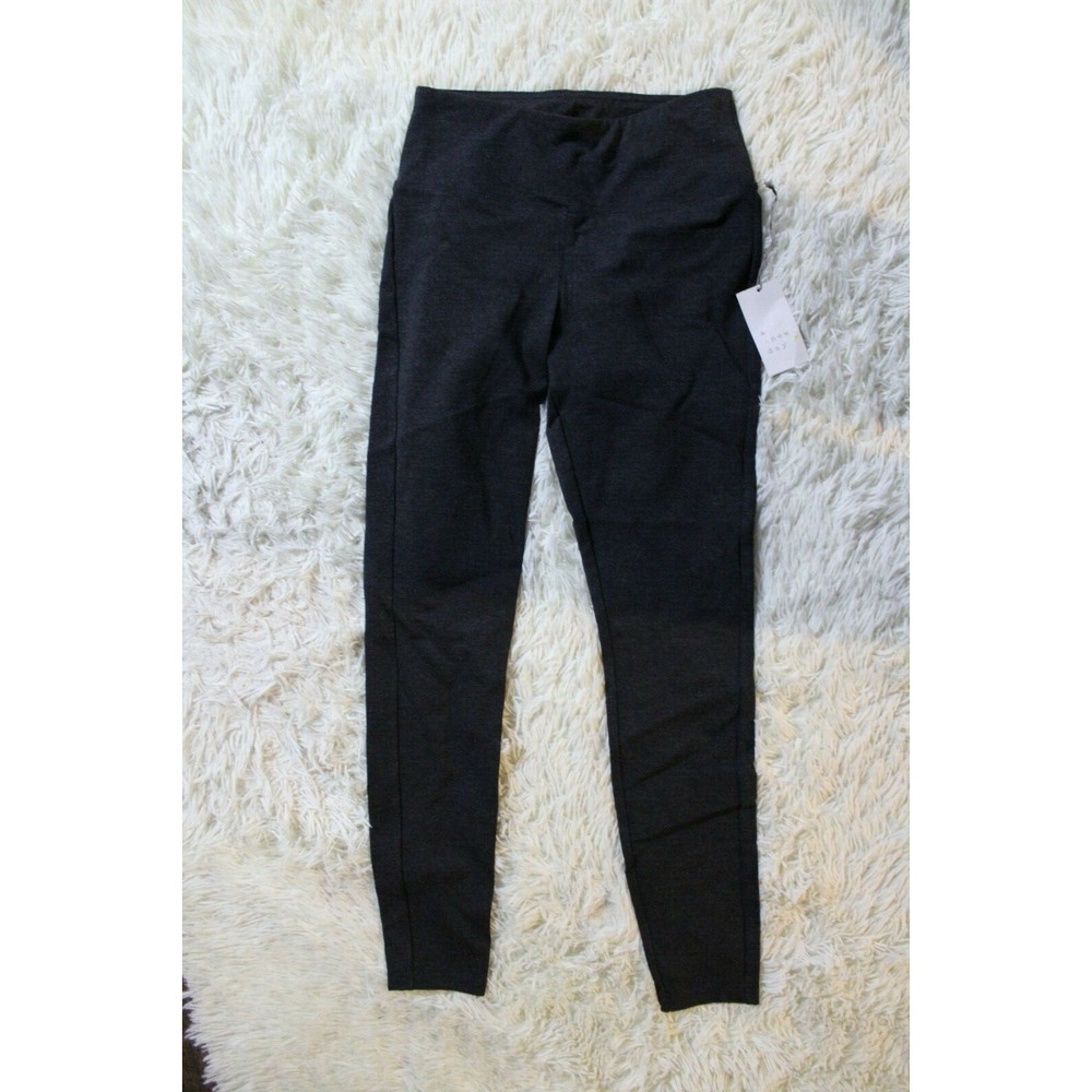 Women's High-Waisted Leggings - A New Day Charcoal XS skinny with a slim fit